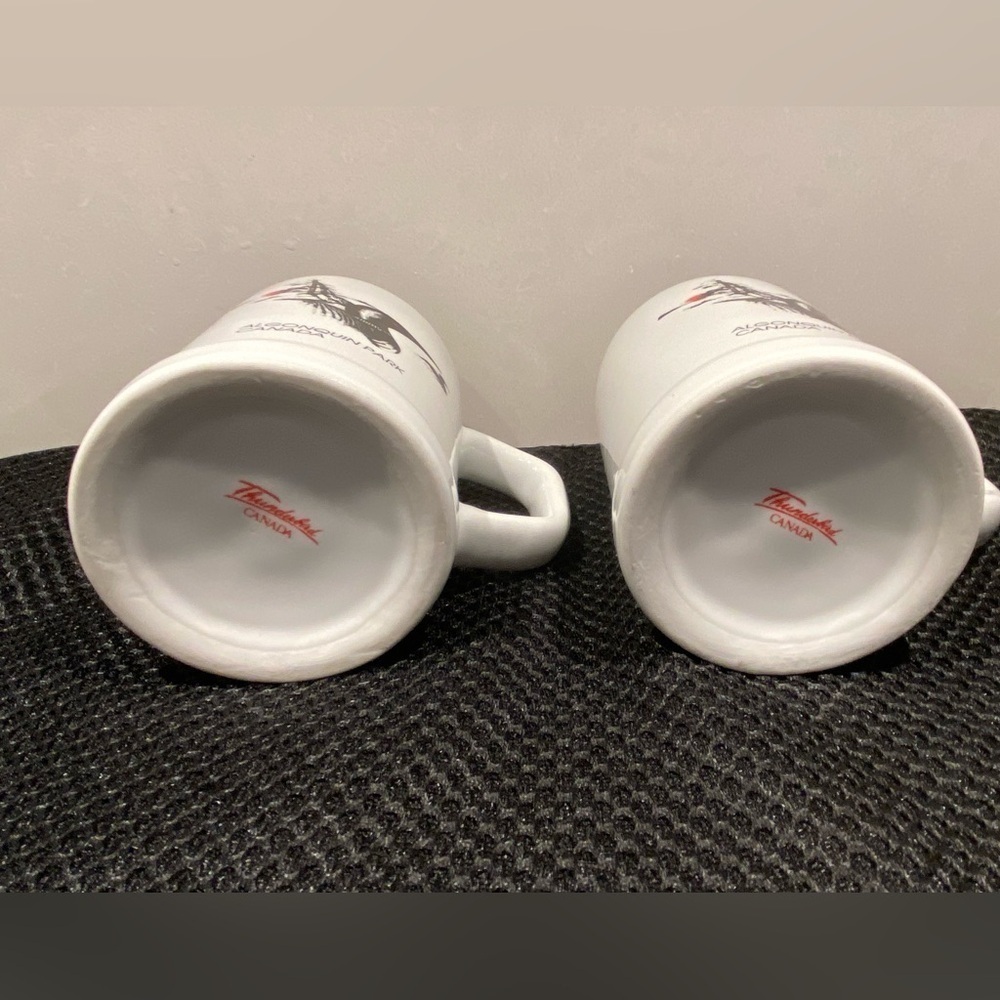 Set Of 2 Canada Loon Gold Rim Algonquin Park Canada Souvenir Mugs - Picture 2 of 9